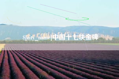睢县中国十七块金牌