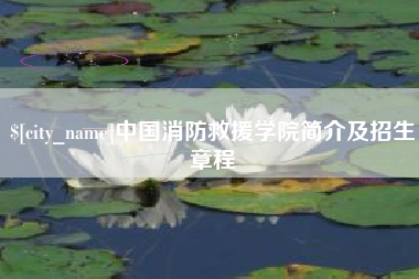 睢县中国消防救援学院简介及招生章程