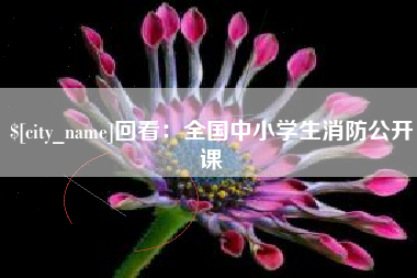 睢县回看：全国中小学生消防公开课