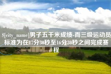 睢县男子五千米成绩-而三级运动员标准为在17分30秒至16分30秒之间完成赛程