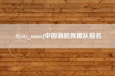 睢县中国消防救援队报名