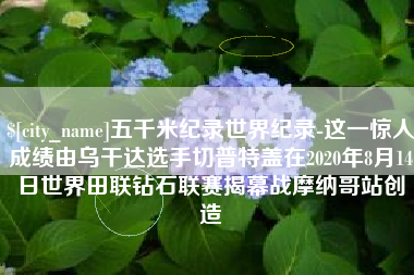 睢县五千米纪录世界纪录-这一惊人成绩由乌干达选手切普特盖在2020年8月14日世界田联钻石联赛揭幕战摩纳哥站创造