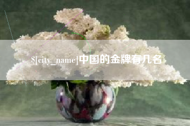 睢县中国的金牌有几名
