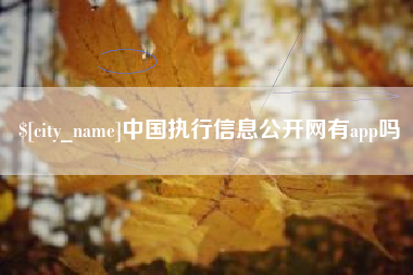 睢县中国执行信息公开网有app吗