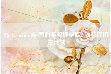 睢县中国消防救援学院2020浙江招生计划