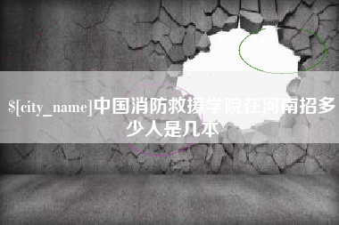 睢县中国消防救援学院在河南招多少人是几本