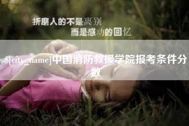 睢县中国消防救援学院报考条件分数