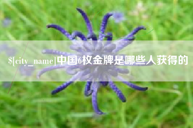 睢县中国6枚金牌是哪些人获得的