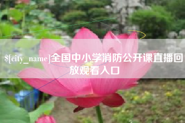 睢县全国中小学消防公开课直播回放观看入口