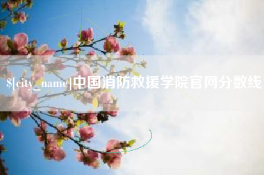 睢县中国消防救援学院官网分数线