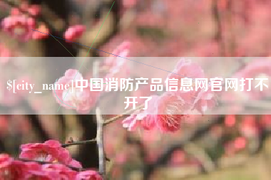 睢县中国消防产品信息网官网打不开了