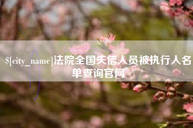 睢县法院全国失信人员被执行人名单查询官网