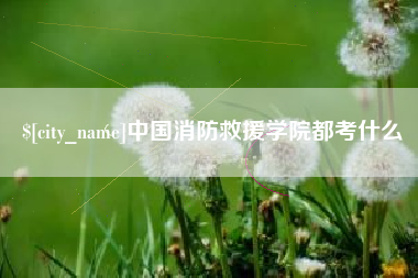 睢县中国消防救援学院都考什么