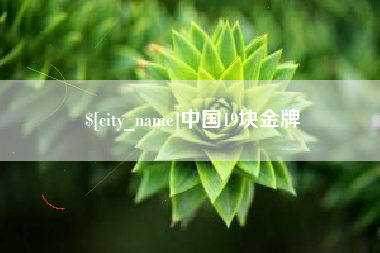 睢县中国19块金牌