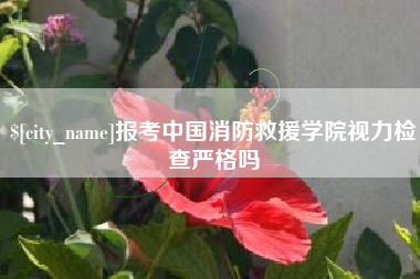 睢县报考中国消防救援学院视力检查严格吗