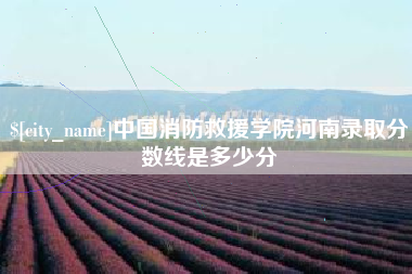 睢县中国消防救援学院河南录取分数线是多少分