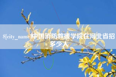睢县中国消防救援学院在河北省招多少人