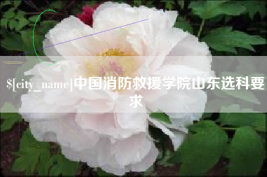 睢县中国消防救援学院山东选科要求