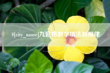 睢县九宫格数字填法和规律