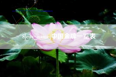 睢县中国金牌一览表