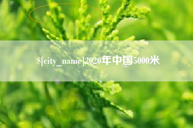 睢县2020年中国5000米