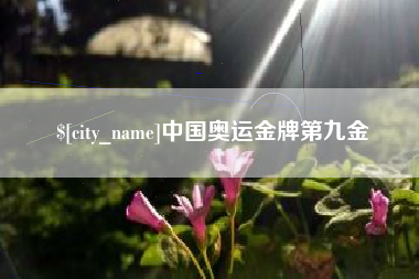 睢县中国奥运金牌第九金